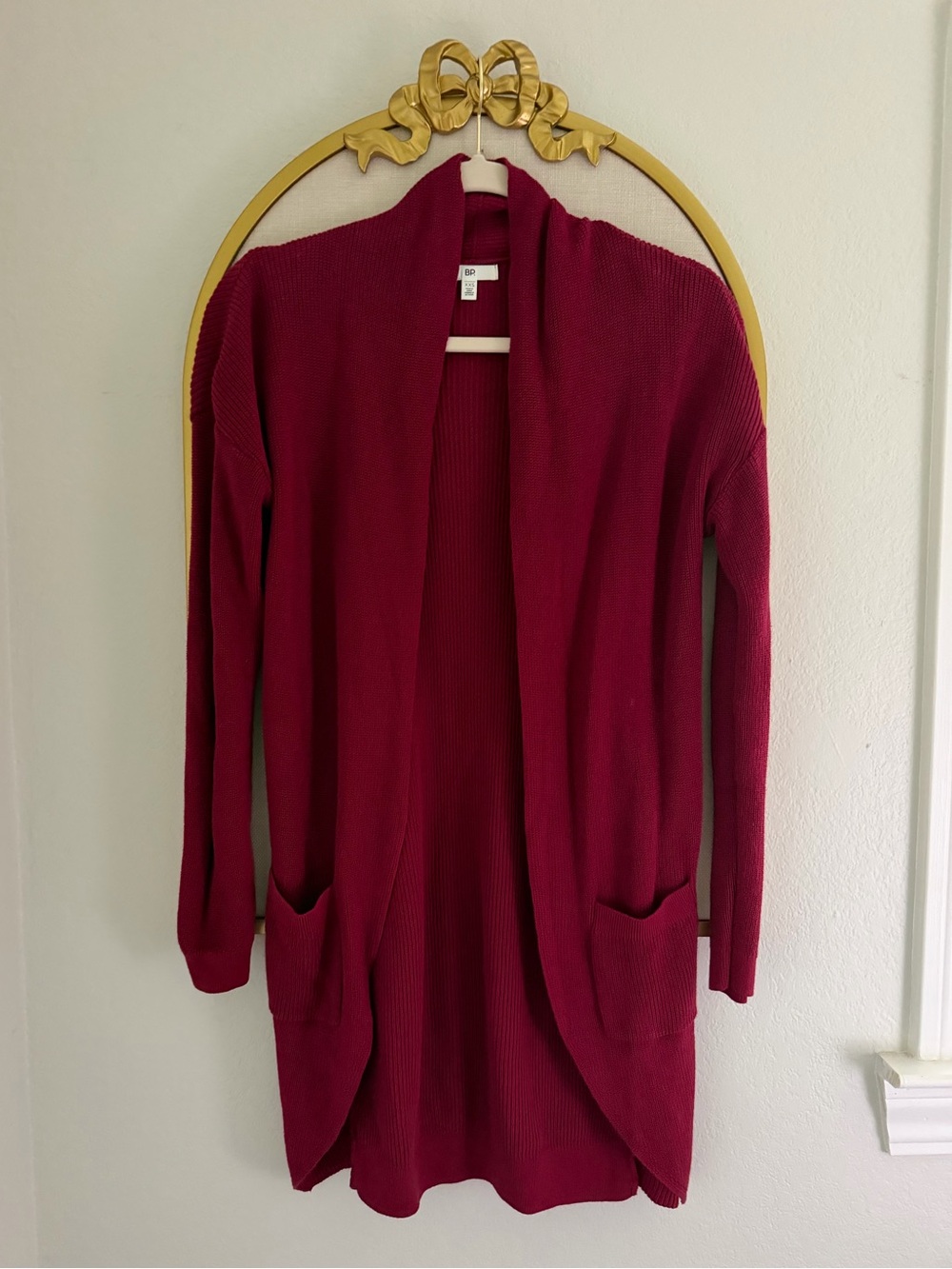 BP Long Line Cardigan - Deep Berry